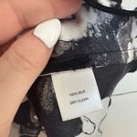 White House | Black Market Women’s Large Black White 100% Silk Top Blouse Photo 2