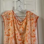 Club Monaco  Orange/White Print Silk Dress Large Photo 4
