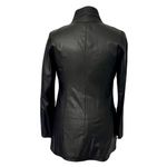 Alice Arthur Lightweight Black Leather Reversible Animal Print Jacket, Size 36 Photo 4