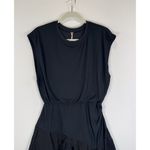 Free People Dress Black Jazzy Jersey Mini Lace Trim A Line Soft Grunge Small Photo 4