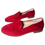 Antonio Melani Red Suede Loafers Women's Size 8M Leather Sole Minimalist Classic Photo 3