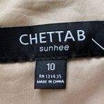 Chetta B  Tan Pleated Midi Dress (895) Photo 10