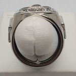 Crown Silver & Black Colored Baseball Star Ring Silver Photo 4