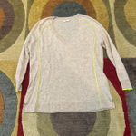 J.Crew  Oatmeal Heather Neon Stripe V Neck Sweater 3/4 Sleeves Women’s Size XS Photo 0