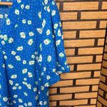 7th Ray  Blue Floral‎ Blouse Size Large Photo 3