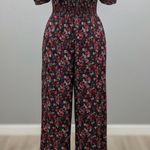 Draper James Black and Red Floral Jumpsuit Photo 0