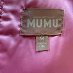 Show Me Your Mumu  Garden Pink Midi Dress in Pink Luxe Satin Size Medium Photo 3