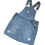 205 collins Distressed denim overall dress Blue Photo 11