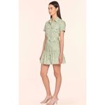 Amanda Uprichard  Cathee Floral Shirt Dress in Green Size Small Photo 4