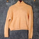 Free People  Bradly Cropped Sweater Mockneck Textured Knit Pullover Small Photo 3