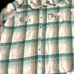 Wrangler  Wrancher Shirt Women's Sz XL Plaid‎ Teal Long Sleeve Pearl Snap Western Photo 0