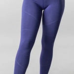 Alphalete Revival pull on basic leggings blue purple weight lifting gym sz small Photo 0