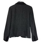 J.Crew  100% Wool Blazer Gray Tweed Jacket Black Trim Tailored Classic Size 6 Photo 5