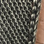 Knit gray very long scarf with feathers Gray Photo 3