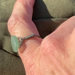 Wire Ring Green Stone (Custom Size To Order) Photo 7