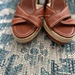 Blue Asphalt Y2k Shoes Womens Size 7.5 Wedge Sandals Espadrille Strappy Platform Brown Photo 4