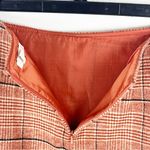 Gianni Bini  Burnt Orange Wool Blend Faux Wrap Asymmetrical Hem Skirt Size Large Photo 4