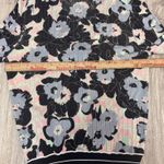 Sonia Rykiel Floral Stripe Knit Cardigan Sweater Medium M Made in Italy Viscose Black Photo 7