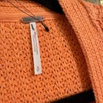 Free People  Peach Orange Nightingale Chunky Long Cardigan Sweater Small NWOT Photo 2