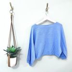 Bryn Walker  Periwinkle Blue Long Sleeve Elastic Botton Top Size XS Photo 6