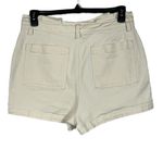 Universal Threads Universal Thread SZ 14 Jean Shorts Paperbag Waist Hi-Rise Stretch Zip-Fly Cream Photo 2