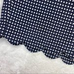 Ann Taylor Factory Signature Scalloped Hem Polka Dot Shorts Navy Blue White 4 Photo 1
