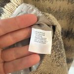 Ann Mashburn  Striped V Neck Wool Blend Blouse Size Medium Color Cream Grey Photo 5