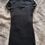 Streetwear Society  Mock Neck Black Ribbed Peek-a-boo Mini Dress Women’s Sz M EUC Photo 0