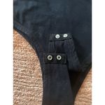 LOVE UNIVERSITY Black Long Sleeve Laceups Stretch Body Size L Size L Photo 3