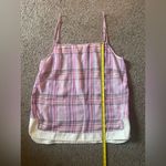 J Brand J. Brand Plaid Sheer Spaghetti Strap Tank Top Photo 5