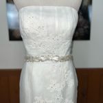 Elegant Symphony Strapless Organza Wedding Gown! White Size 10 Photo 3