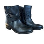 Clarks Cheshuntbe GTX black leather waterproof ankle biker boots size zip 6 1/2 Photo 1