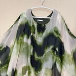 Made In Italy Womens Painted Silk Blend Ethereal Tunic Top Artsy Art2wear PtP 14 White Size undefined Photo 1