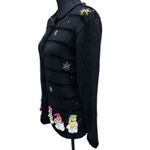 Quacker Factory Vintage Snowman Christmas Holiday Cardigan Sweater Size XS Photo 2