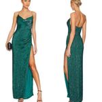 Retrofete Katya Sequin Formal Long Dress in Green Size XXS NWT Photo 0