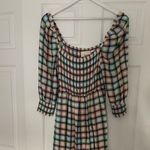 Anthropologie Maeve by Anthro Cerie Smocked Plaid Checker Maxi Dress with Balloon Sleeves Photo 3