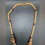 Wooden Beaded And Sea Shell Necklace Tribal Island Jewelry Brown Photo 3
