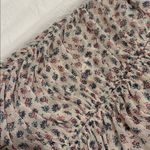 ZARA  Printed Cream Metallic Ruched Halter Mini Dress XS Photo 4