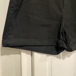 Seven7 NWT Seven Size 24W Black Denim Stretch Zip Roll Cuff Weekend Shorts Photo 1