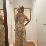 Jill Stuart Jill  Yellow Multi Ruched Floral Satin Dress Photo 5