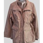 Liz Claiborne Women's VintagePolyester Hooded Jacket With Print Lining Sz Med Photo 0