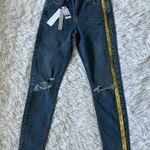 Topshop Jamie jeans with rips in mid blue size W26 L28 Photo 8