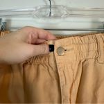 Topshop  | Peach Colored Canvas Elastic Waist Cargo Style Joggers Size 4 Photo 1