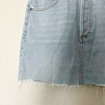Boyish The Corey Denim Mini Skirt Raw Hem Sunrise Size 26 Photo 6