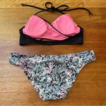 Victoria's Secret Black White Blue Purple & Pink Bikini Set with Halter Tie Top Photo 1
