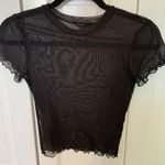 Forever 21 Lettuce Edge Mesh Top Photo 0