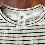 Sew in Love Ivory and Dark Charcoal Gray Striped Dress White Size L Photo 3