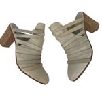 Free People Byron Strappy Mules Block Heel Leather Gray Size 41 USA 10 Cowgirl Photo 5