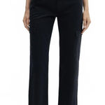 Mango  100% Cotton Pocket Cargo Jeans Pants Charcoal NWT Size 4/S Photo 0