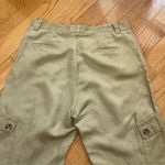 ZARA Women's Green Olive Cargo Baggy Pants Army Utility High Waisted Sz Large Photo 11